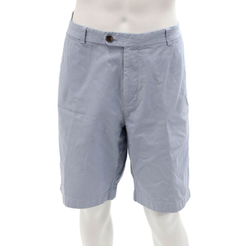 Brooks Brothers Men Bermuda Chino Shorts Light Blue Cotton Button Size 42
